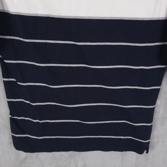 Vintage Chaps Ralph Lauren Size L Striped Rugby Polo Shirt Long Sleeves Cotton - Picture 10 of 16
